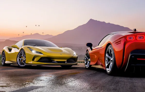 Games, Ferrari SF90, Ferrari F8 Tributo, Forza Horizon 5