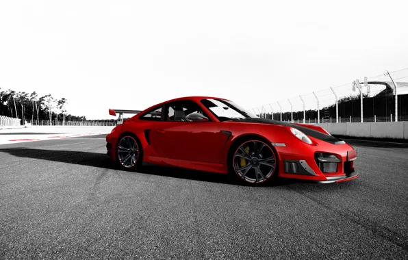 Красный, тюнинг, 911, Porsche, порш, порше, трек, GT2 RS