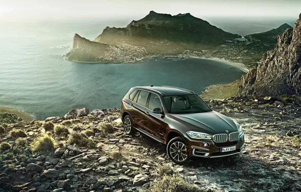 Море, природа, бухта, BMW, тачка, залив, красотка