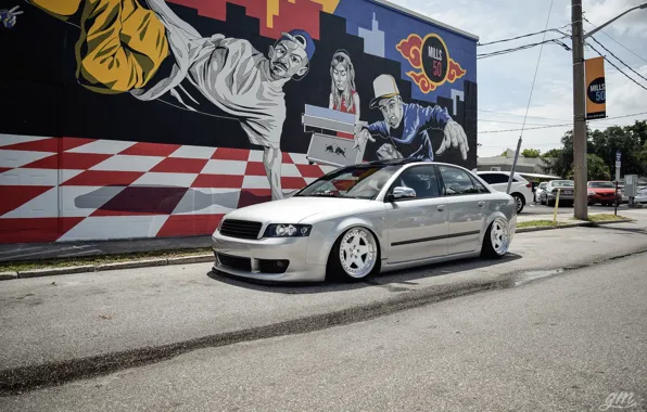 Audi, graffiti, tuning, low, stance, street art