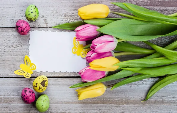 Цветы, яйца, colorful, Пасха, тюльпаны, happy, pink, flowers