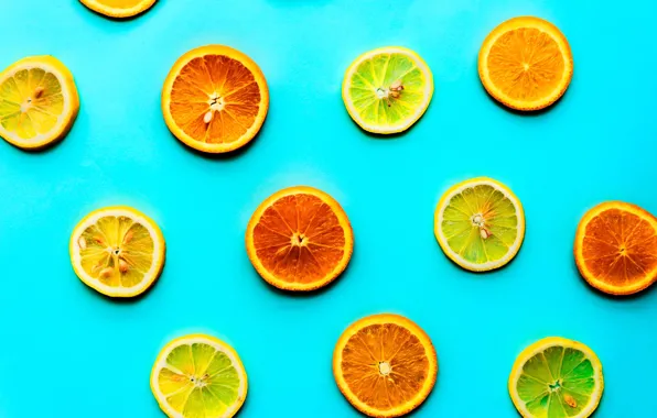Картинка фон, лимон, апельсин