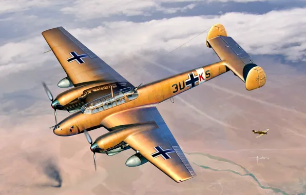 Германия, Messerschmitt, Zerstörer, Bf.110E-2, Zerstörergeschwader 26 ''Horst Wessel'', ZG26