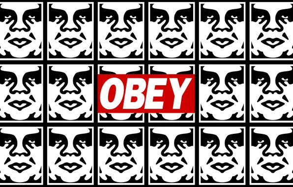 Граффити, OBEY, трафареты, Подчиняйся