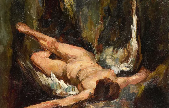 Дерево, масло, картина, мифология, Виллем де Зварт, Падший Ангел