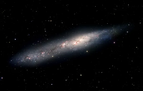 Galaxy, Constellation Sculptor, The Whale Galaxy, NGC 55, The Sculptor Group, Barred Spiral Galaxy