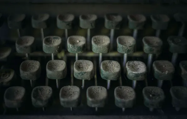 Картинка макро, пыль, клавиши, пишущая машинка