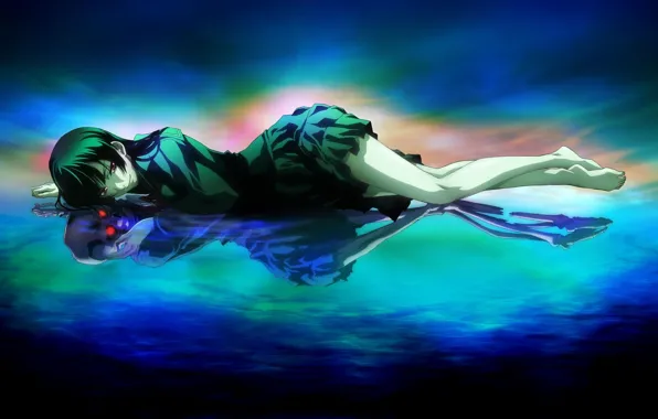 Картинка отражение, аниме, арт, манга, сумеречная дева и амнезия