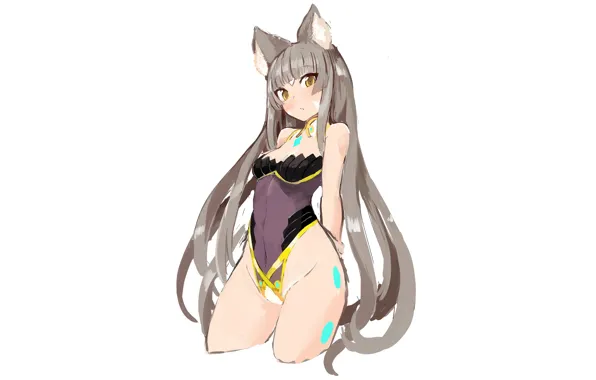 Girl, sexy, lingerie, cleavage, long hair, boobs, anime, beautiful