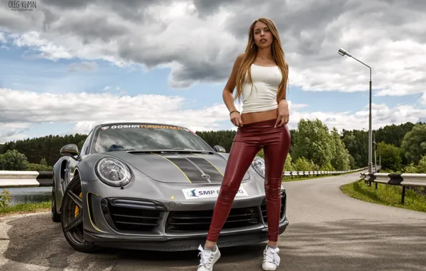 Картинка модель, Девушка, Porsche, фигура, ножки, Oleg Klimin