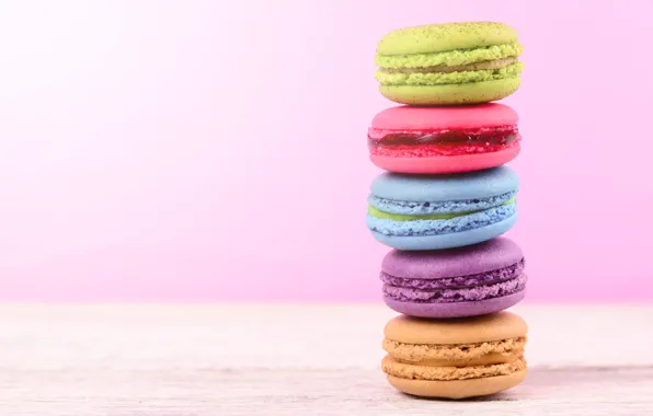 Colorful, десерт, pink, пирожные, сладкое, sweet, dessert, macaroon