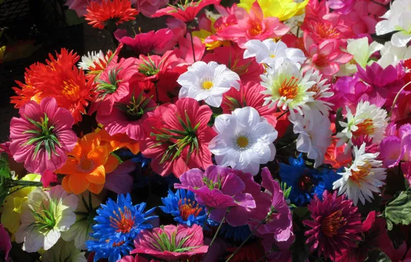 Цветы, яркие, искуственные цветы, Mamala ©