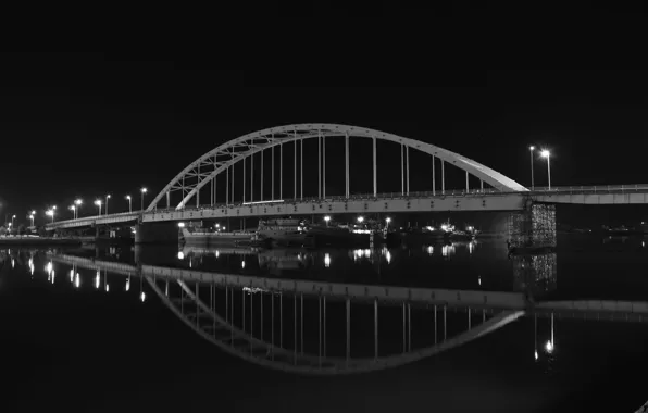 Bridge, night, new, khorramshahr