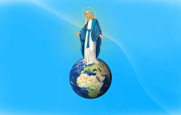 World, earth, light, star, sky, sun, women, Madonna