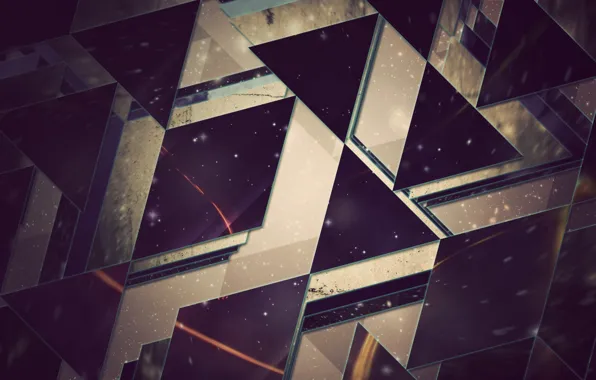 Картинка абстракция, обои, треугольники, hq wallpaper