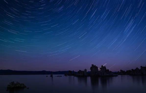 Звезды, California, Mono Lake