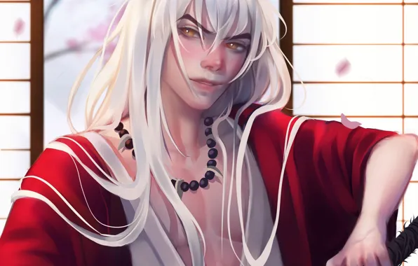 Парень, полудемон, Inuyasha, Инуяша