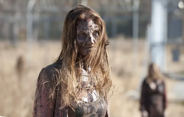 Картинка zombie, undead, female, The Walking Dead, makeup