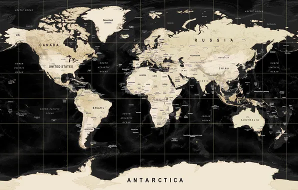 World, Poster, World map