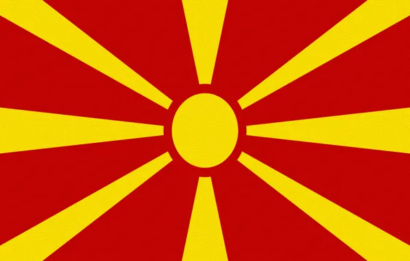 Солнце, Флаг, Лучи, Macedonia, Македония