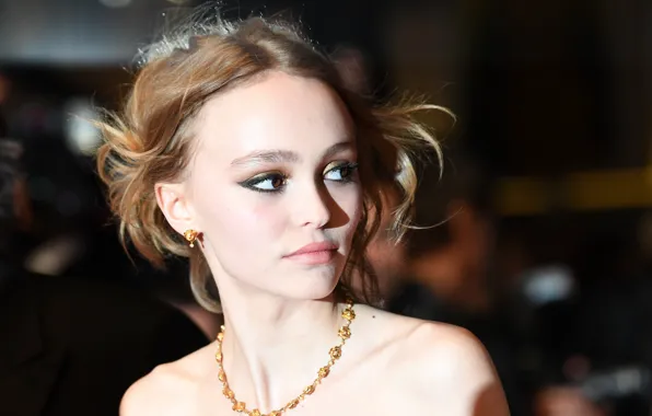 Взгляд, поза, модель, макияж, актриса, Лили-Роуз Депп, Lily-Rose Depp