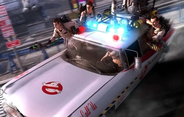Охотники, ghostbusters, video game, привидения, экто-1