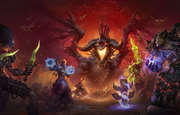Картинка World of Warcraft, blizzard, warcraft, wow, orc, tauren, shaman