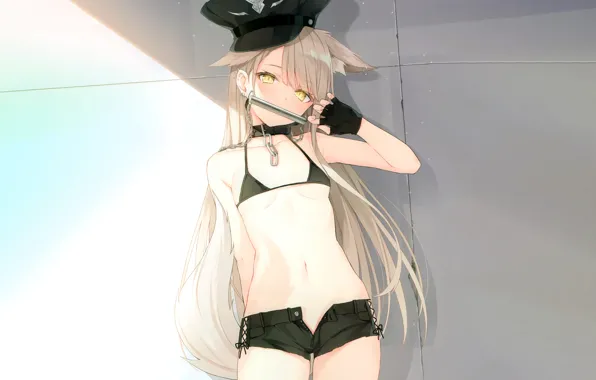 Girl, sexy, cleavage, shorts, long hair, boobs, anime, beautiful