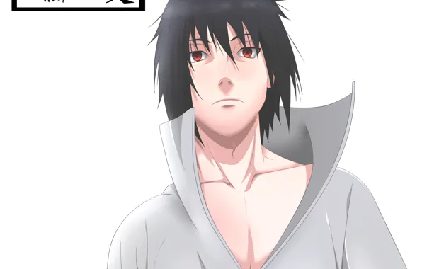 Взгляд, парень, Наруто, Naruto, брюнет, Саске Учиха