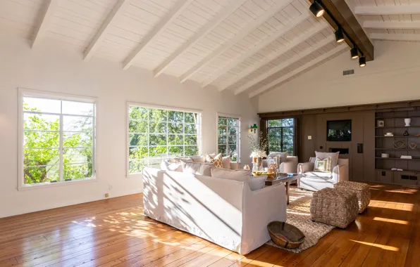 Дизайн, стиль, комната, интерьер, гостиная, светлая, Home in Los Angeles