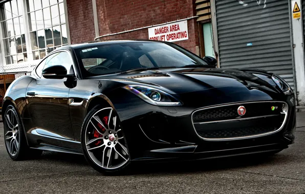 Black, jaguar, coupe, f-type