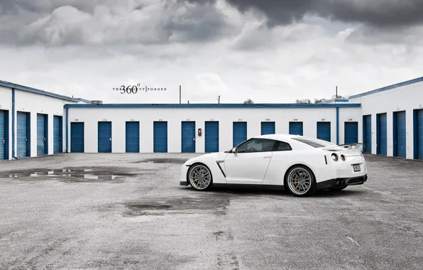 White, 360forged, R35, Nissan GT-R