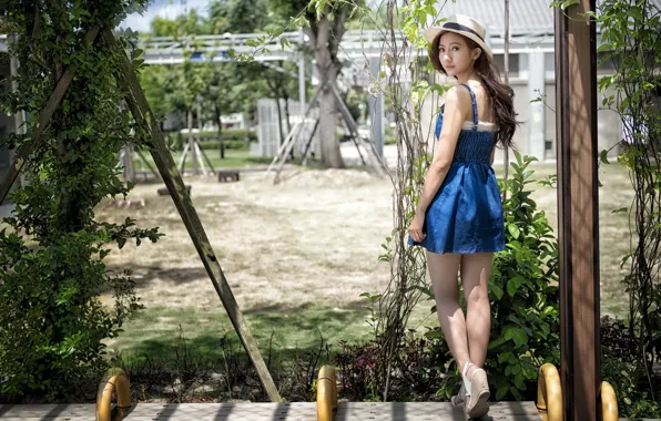 Взгляд, девушка, азиатка