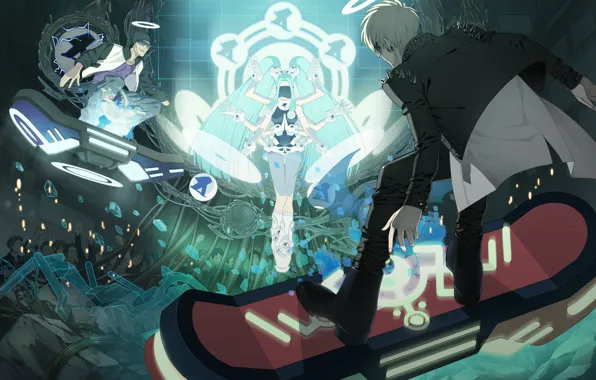 DRAMAtical Murder, Nitro+CHiRAL, CG Art, Official Art, Honya Lala, Usui (DMMd), Extra Arms