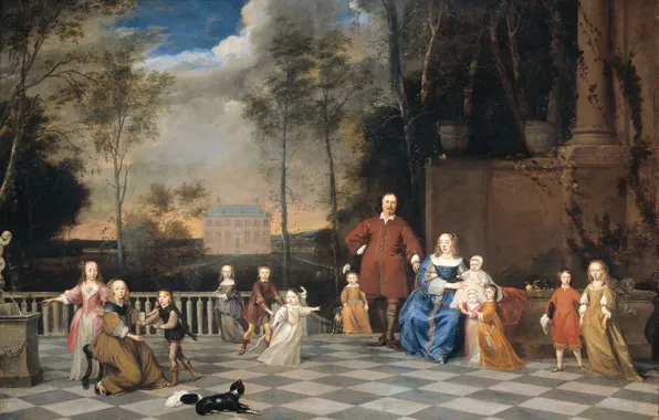 Масло, картина, холст, 1657, Pieter van Anraedt, Питер ван Анрадт, Амстердамский купец Jeremias van Collen …