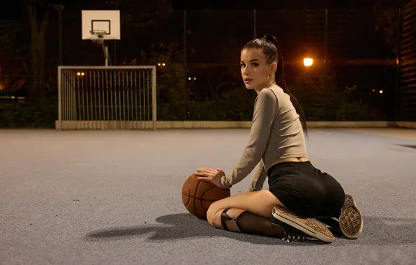 Sport, night, Basketball, Porn Actress, Porn Model, beauiful girl, TushyRaw, Sophie Weber