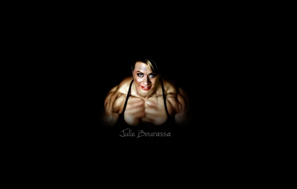 Muscle, lady, blonde, Julie Bourassa