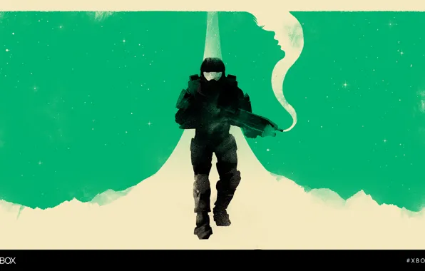 Halo, Мастер Чиф, XBOXART, Ian Wilding, спартанец.