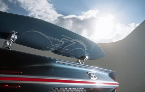 Картинка Bugatti, logo, Chiron, rear wing, Bugatti Chiron Super Sport "57 One of One"