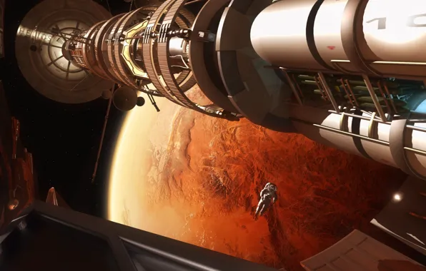 Spaceships, astronaut, transit