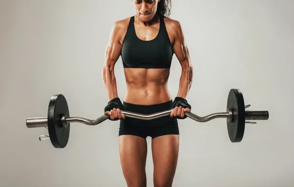 Brunette, pose, fitness, arms, wokout