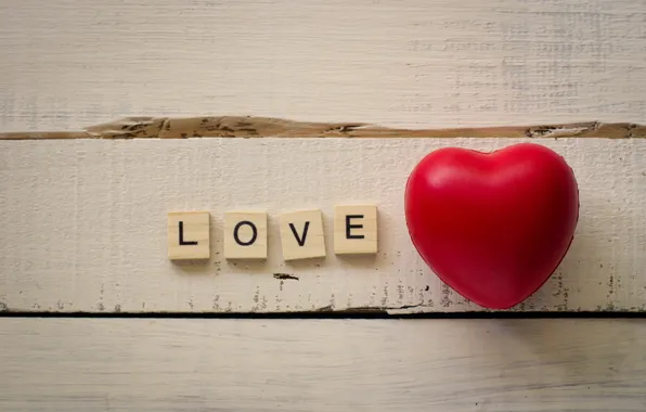 Любовь, сердце, red, love, heart, wood, romantic