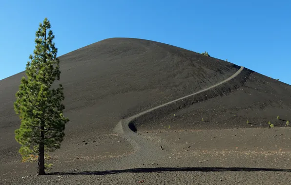 Гора, утро, California, Lassen Volcanic National Park