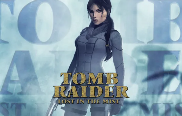 Девушка, туман, пистолеты, lara croft, tomb raider, Tomb Raider: Lost in the Mist