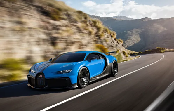 Скорость, Bugatti, гиперкар, Chiron, 2020, Pur Sport