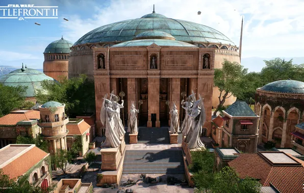 Город, здания, архитектура, статуи, Star Wars Battlefront