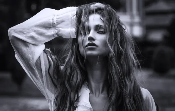 Взгляд, девушка, поза, волосы, портрет, блузка, боке, Joachim Bergauer