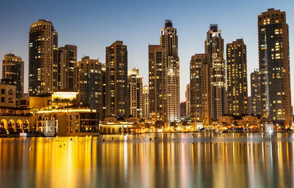 Картинка Dubai, United Arab Emirates, Golden Reflections