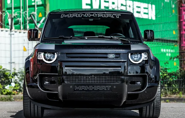 Land Rover, Front, Black, Defender, Face, Manhart, 2021, DP500