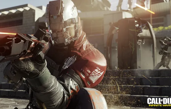 Gun, game, weapon, Call Of Duty, suit, helmet, Call Of Duty Infinite Warfare